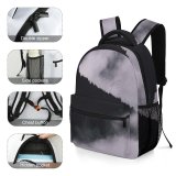 yanfind Children's Backpack Fog Outdoors Plant Tree  Mist Abies Fir Winter Stock Preschool Nursery Travel Bag