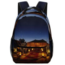 yanfind Children's Backpack Backlit Dark Illuminated Home Lights Tent Sunset Landscape  Evening Travel Light Preschool Nursery Travel Bag