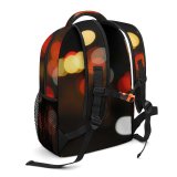 yanfind Children's Backpack  Bokeh Dark Glisten Round Illuminated Lights Night Defocused Preschool Nursery Travel Bag