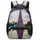yanfind Children's Backpack Dark Time Lights Clouds Sunset Grass Landscape Evening Fountain Outdoors Scenic Reflections Preschool Nursery Travel Bag