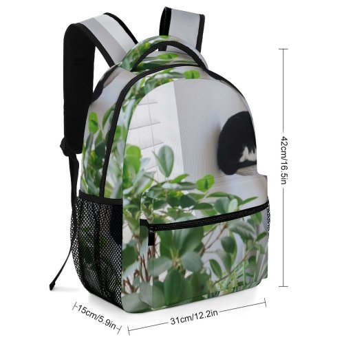 yanfind Children's Backpack Jalousie Plant  Colorful Charming Scratching Carnivore  Pet Spot  Cozy Preschool Nursery Travel Bag