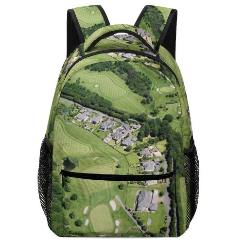 yanfind Children's Backpack Field  Course Grassland Outdoors Aerial Landscape Home Scenery Building Neighborhood Summer Preschool Nursery Travel Bag