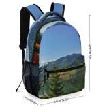 yanfind Children's Backpack Forest Scenery Clouds Tent Grass Landscape Daylight Mountains Daytime Sight Lakeside Outdoors Preschool Nursery Travel Bag