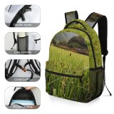 yanfind Children's Backpack Birds Field Nepal Grass Domain Rural Plant Public Outdoors Farm Wallpapers Preschool Nursery Travel Bag