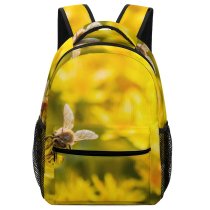 yanfind Children's Backpack Bee Insect Honey Invertebrate Apidae Bumblebee Bug Flower Macro Preschool Nursery Travel Bag