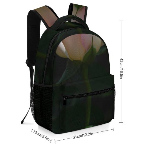 yanfind Children's Backpack  Flower Plant Rose Love Petals Valentine Romance Bloom Floral Grey Preschool Nursery Travel Bag