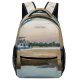 yanfind Children's Backpack Boat Transportation Vehicle Land Outdoors Shoreline Ocean Sea Ferry Vessel Watercraft Coast Preschool Nursery Travel Bag