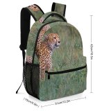 yanfind Children's Backpack Grassland Endangered Big Cat Species Side Grass Cheetah Wild  Wildlife Preschool Nursery Travel Bag