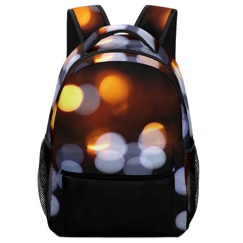 yanfind Children's Backpack  Bokeh Sparkle Round Shining Light Lights Luminescence Glisten Preschool Nursery Travel Bag