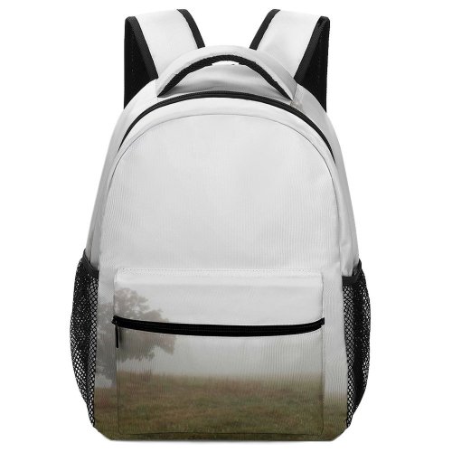 yanfind Children's Backpack Fog  Field Landscape Mist United States Misty Forest Park Tree Silhouette Preschool Nursery Travel Bag