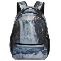 yanfind Children's Backpack Forest Daylight Waterfall River Outdoors Scenic Flow Woods Fall Preschool Nursery Travel Bag