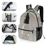 yanfind Children's Backpack Elegant Detail Design Decor Shiny Illuminate Lamp Filament Simple Transparent Energy Preschool Nursery Travel Bag