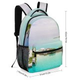 yanfind Children's Backpack Backlit   Vacation Scenery Affection Leisure Light Polynesia Luxury Waters Outdoors Preschool Nursery Travel Bag