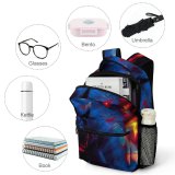 yanfind Children's Backpack  Expressionism Dark Artistic Insubstantial Creativity Grunge Energy Colorful Laser Light Abstract Preschool Nursery Travel Bag