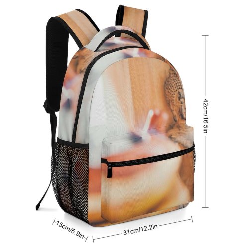 yanfind Children's Backpack  Focus Religion Wood Table  Wooden Vintage Statue Art Decoration Hot Preschool Nursery Travel Bag