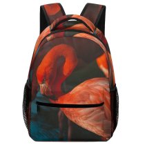 yanfind Children's Backpack Avian Lake Wild Birds Wildlife Flamingos Preschool Nursery Travel Bag