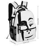 yanfind Children's Backpack Face Expression Serious Facial Stencil Art Preschool Nursery Travel Bag