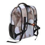 yanfind Children's Backpack Frozen Deer Frost Wild Covered Frosty Winter Reindeer Lapland Wildlife Buck Antlers Preschool Nursery Travel Bag