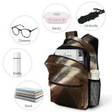 yanfind Children's Backpack Golden Photo Metal Design Curves Structure Light Building Abstract Flow Architecture Futuristic Preschool Nursery Travel Bag