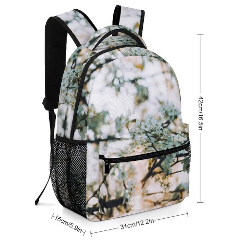 yanfind Children's Backpack Flower  Flora Plant Cherry Forest Tree Sunlight Floral Bokeh Spring Flowers Preschool Nursery Travel Bag