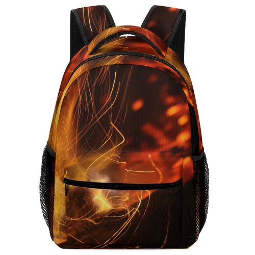 yanfind Children's Backpack Fireplace Ignite Blaze Dark Wildfire Blazing Burn Fire Energy Flames Flammable Preschool Nursery Travel Bag