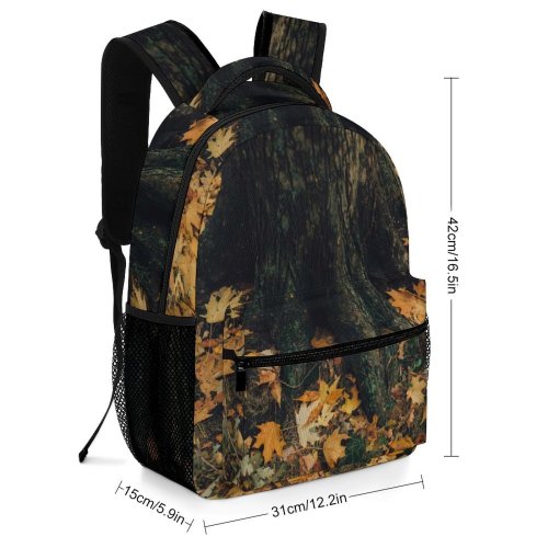 yanfind Children's Backpack Flora Ivy Plant Tree Autumnal Grass Fallen Leaves Roots Trunk Autumn Forest Preschool Nursery Travel Bag