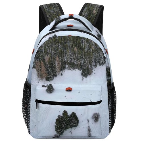 yanfind Children's Backpack Abies Pine Plant Creative Dji Pictures Winter Outdoors Snow Tree Fir Preschool Nursery Travel Bag