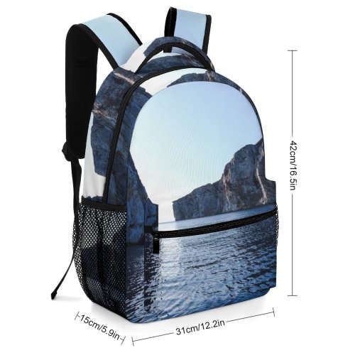 yanfind Children's Backpack Cliff Outdoors Promontory Scenery Ocean Sea Coast Shoreline Public Domain Preschool Nursery Travel Bag