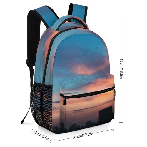 yanfind Children's Backpack Landscape Sunrise Pictures Cloud Dawn Outdoors Dream Plane Sunset Silhouette Preschool Nursery Travel Bag