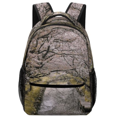 yanfind Children's Backpack Flora Sakura Tree Park River Outdoors Scenic Branch Japan Cherry Preschool Nursery Travel Bag