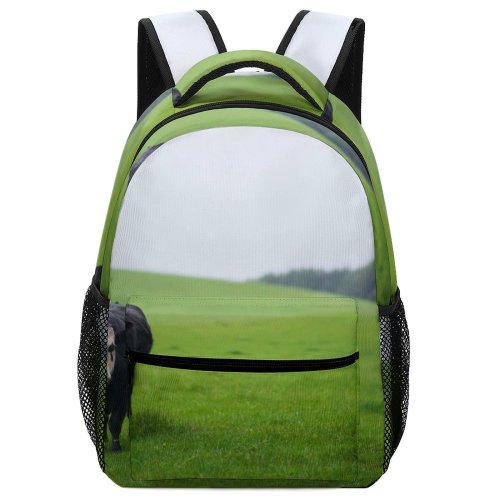 yanfind Children's Backpack Field Cattle Cow Grassland Outdoors Countryside Farm Rural Pasture Scotland Meadow Grazing Preschool Nursery Travel Bag
