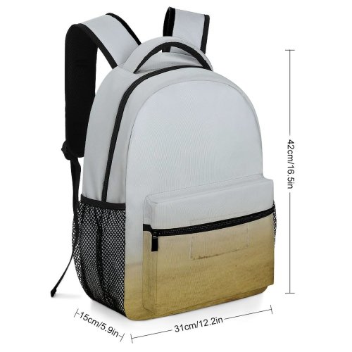 yanfind Children's Backpack Fog Field Outdoors Grassland Goal Grass Soccer Mysterious Desert Abstract Grey Landscape Preschool Nursery Travel Bag