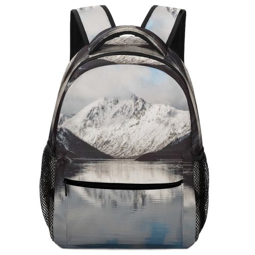 yanfind Children's Backpack Grey   Outdoors Snow Washington  United States Lake Cloud Winter Preschool Nursery Travel Bag