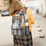 yanfind Children's Backpack Kitty Pet Felidae Kitten Whiskers Field Cute Little  Adorable Furry Depth Preschool Nursery Travel Bag
