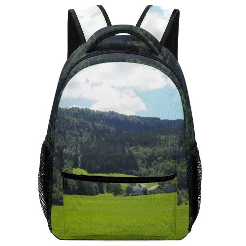 yanfind Children's Backpack Field Grassland Outdoors Countryside Grass Plant Farm Rural Meadow Norheimsund Norvège Pasture Preschool Nursery Travel Bag