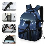 yanfind Children's Backpack  Focus Street City Lights  Evening Aperture Technology Tripod  Light Preschool Nursery Travel Bag