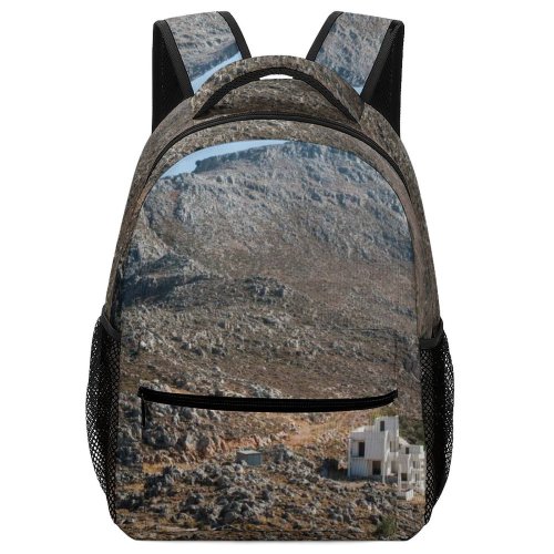 yanfind Children's Backpack Ground Outdoors Road   Plateau Range Countryside Rubble  Landscape Island Preschool Nursery Travel Bag