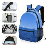 yanfind Children's Backpack Horizon Outdoors Sky Ocean Sea Azure Scenery Preschool Nursery Travel Bag