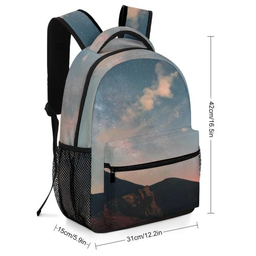 yanfind Children's Backpack Eruption Galaxy Milky Delphi Starry Night Nightphotography Milkyway Space Exposure Nightsky Preschool Nursery Travel Bag