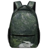 yanfind Children's Backpack Forest Scenery Clouds Grass Landscape Daylight Mountains Rapids Sight River Scenic Outdoors Preschool Nursery Travel Bag