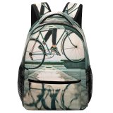 yanfind Children's Backpack Bike Landscape Transportation Outdoors System  Bicycle Biker Wear Jumping Reflection Young Preschool Nursery Travel Bag