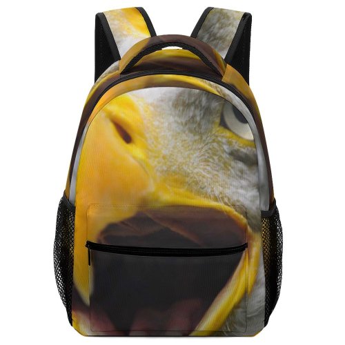 yanfind Children's Backpack Eagle Birds Beak Bald Angry Face  Birdlife Squawk Tounge Feather Preschool Nursery Travel Bag