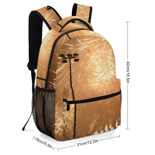 yanfind Children's Backpack Firework Feuerwerk Wolfsburg Autostadt Feier Party Night Nachthimmel Fireworks Midnight Event Preschool Nursery Travel Bag