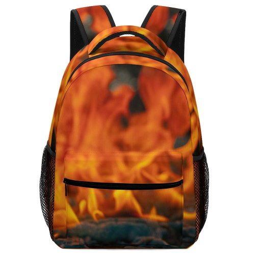 yanfind Children's Backpack Covid  Creative Fire  Flame Ppe Bonfire Face Images Wallpapers Preschool Nursery Travel Bag