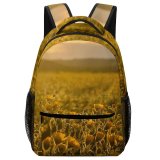 yanfind Children's Backpack Arid Rural Sunrise Countryside Plant Farm Pictures Grassland Outdoors Free Flower Preschool Nursery Travel Bag