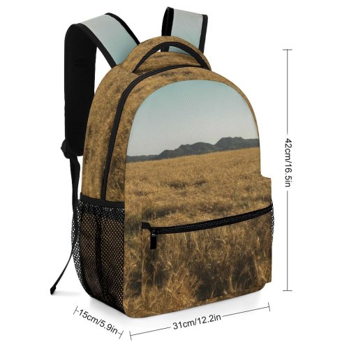 yanfind Children's Backpack Field Outdoors Grassland Savanna Grass Plant Landscape Menifee  Usa Land Countryside Preschool Nursery Travel Bag