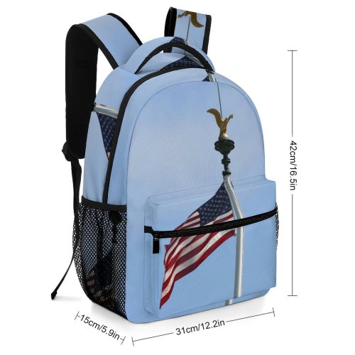 yanfind Children's Backpack America United States Stripes Flag Patriot Patriotic Memorial Ceremony Landmark Sky Preschool Nursery Travel Bag