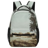 yanfind Children's Backpack Ground Field Outdoors Plant Tree Grass Grassland Savanna France Montreuil Parc Des Preschool Nursery Travel Bag