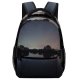 yanfind Children's Backpack Backlit Scenery Evening Space Galaxy Peaceful Waters Tranquil Outdoors Scenic Idyllic Starry Preschool Nursery Travel Bag
