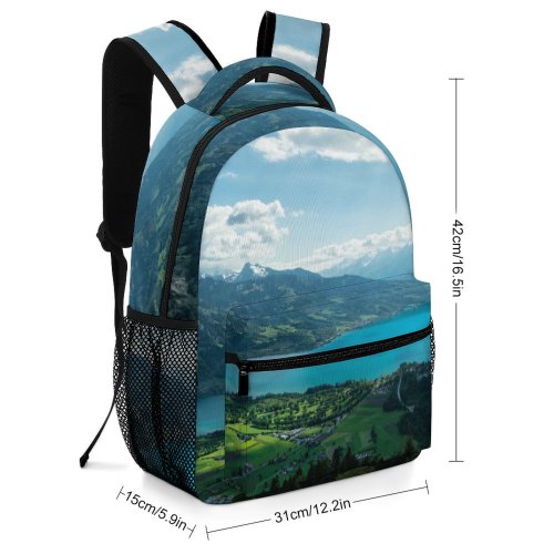 yanfind Children's Backpack Forest Scenery Footage Clouds Grass Landscape Daylight Mountains Daytime Sight Growth Outdoors Preschool Nursery Travel Bag